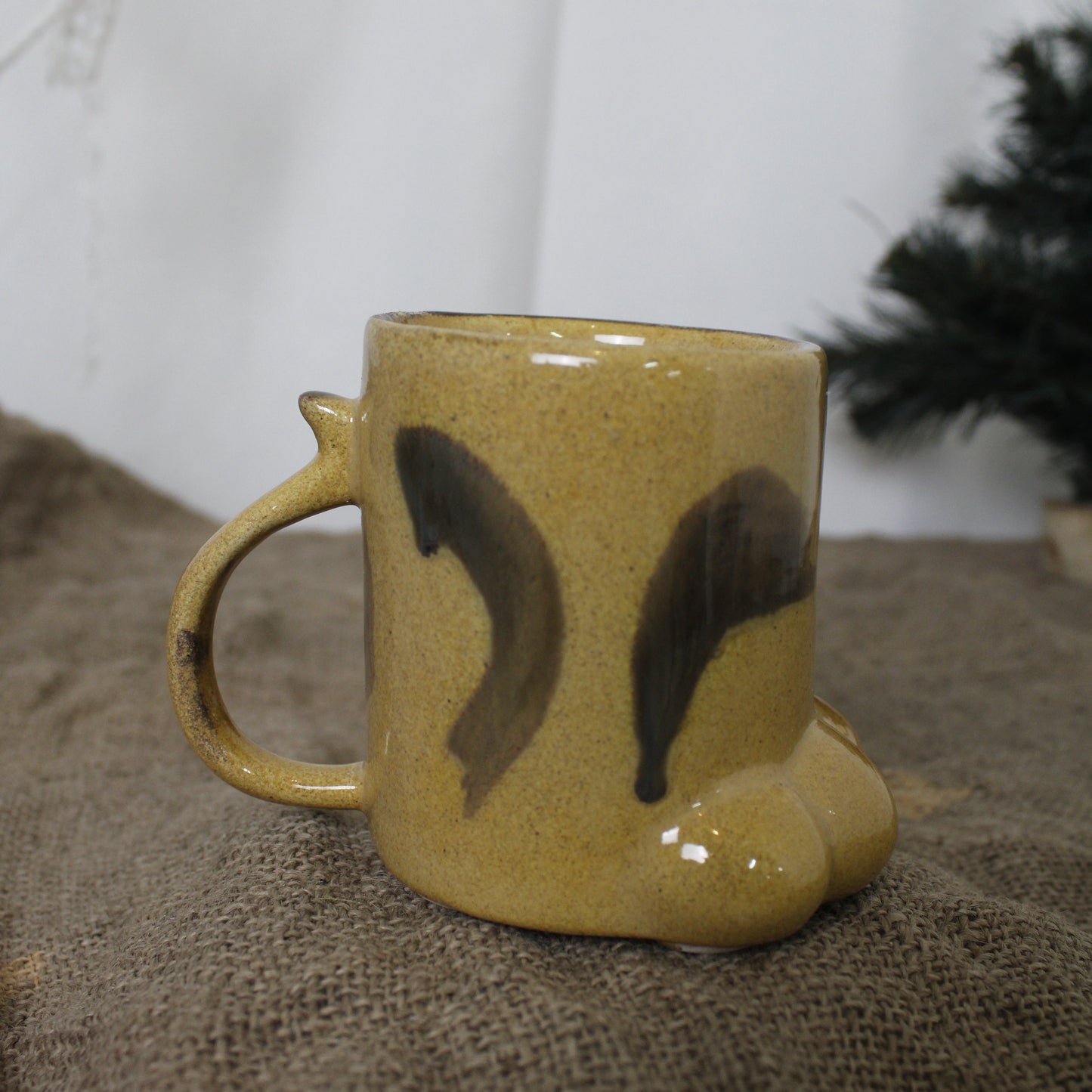 Kedi Patişi Seramik Kahve Kupa - Gülsüm Sanat Evi