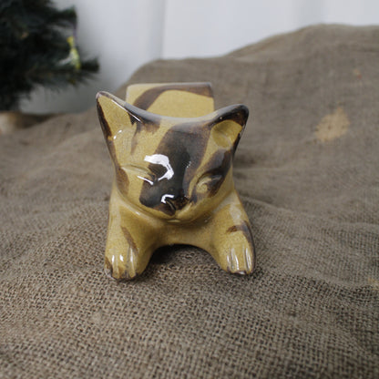Seramik Kedi Telefon Standı Gülsüm Sanat Evi
