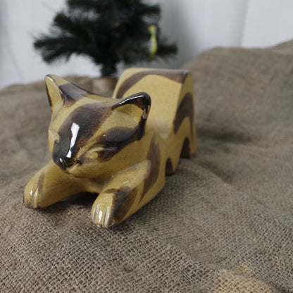 Seramik Kedi Telefon Standı Gülsüm Sanat Evi