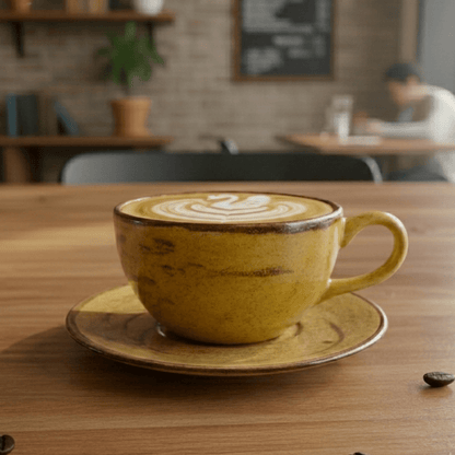 Rustic Latte Art Fincanı - Gülsüm Sanat Evi
