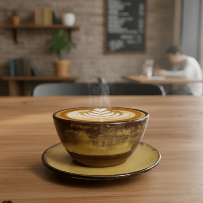 Rustic Latte Art Fincanı - Gülsüm Sanat Evi