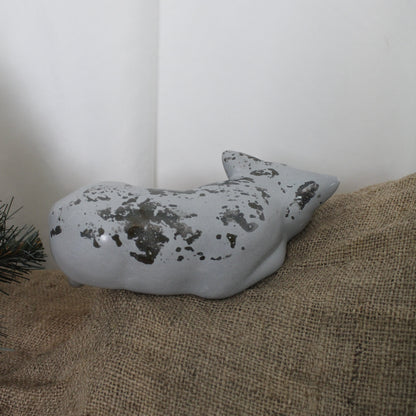 Seramik Uyuyan Kedi Duvar Heykeli - Gülsüm Sanat Evi