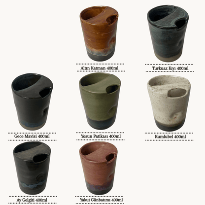Stoneware Seyahat Kupası - Gülsüm Sanat Evi