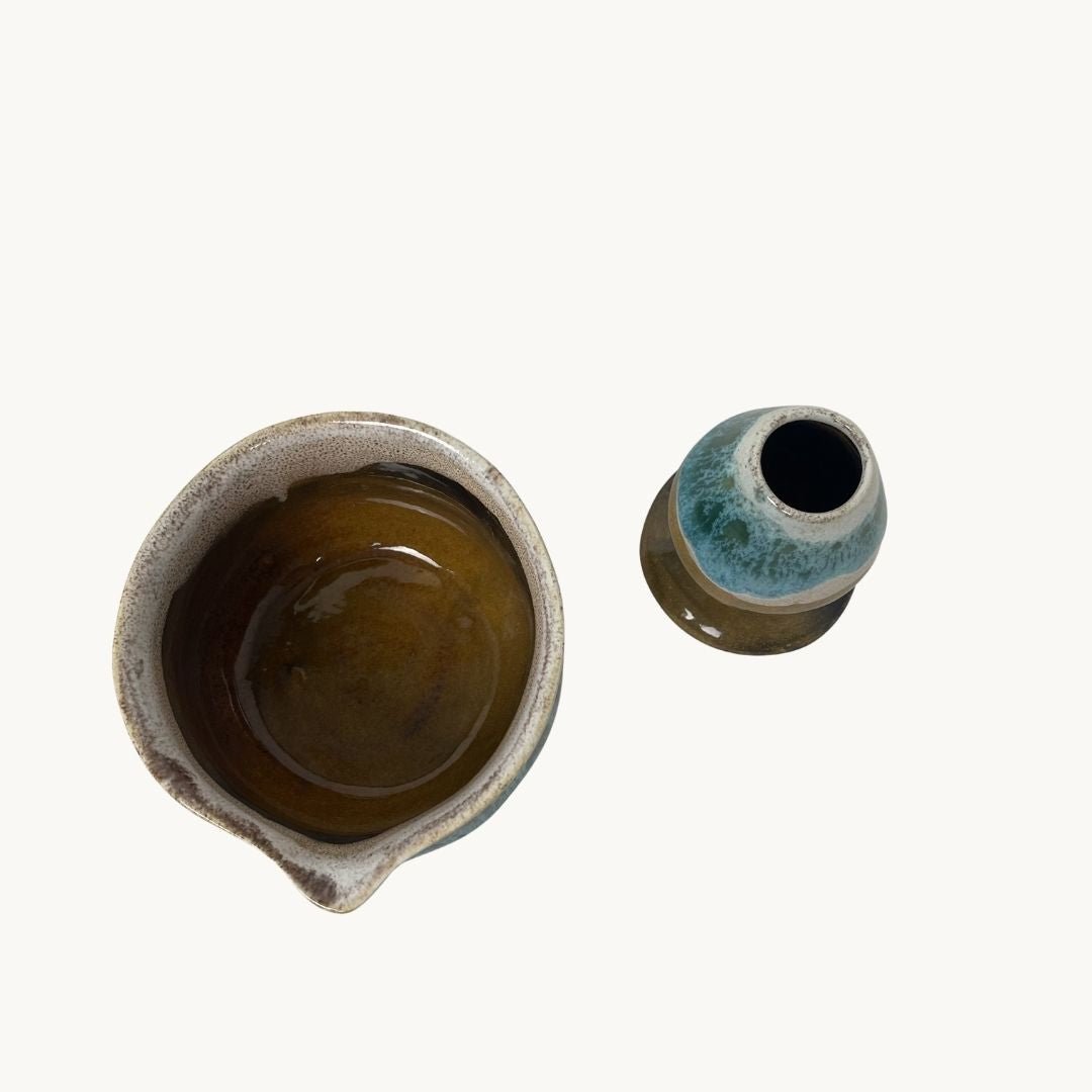 Tayfun Matcha Kase & Whisk Tutucu 2'li Set - Gülsüm Sanat Evi
