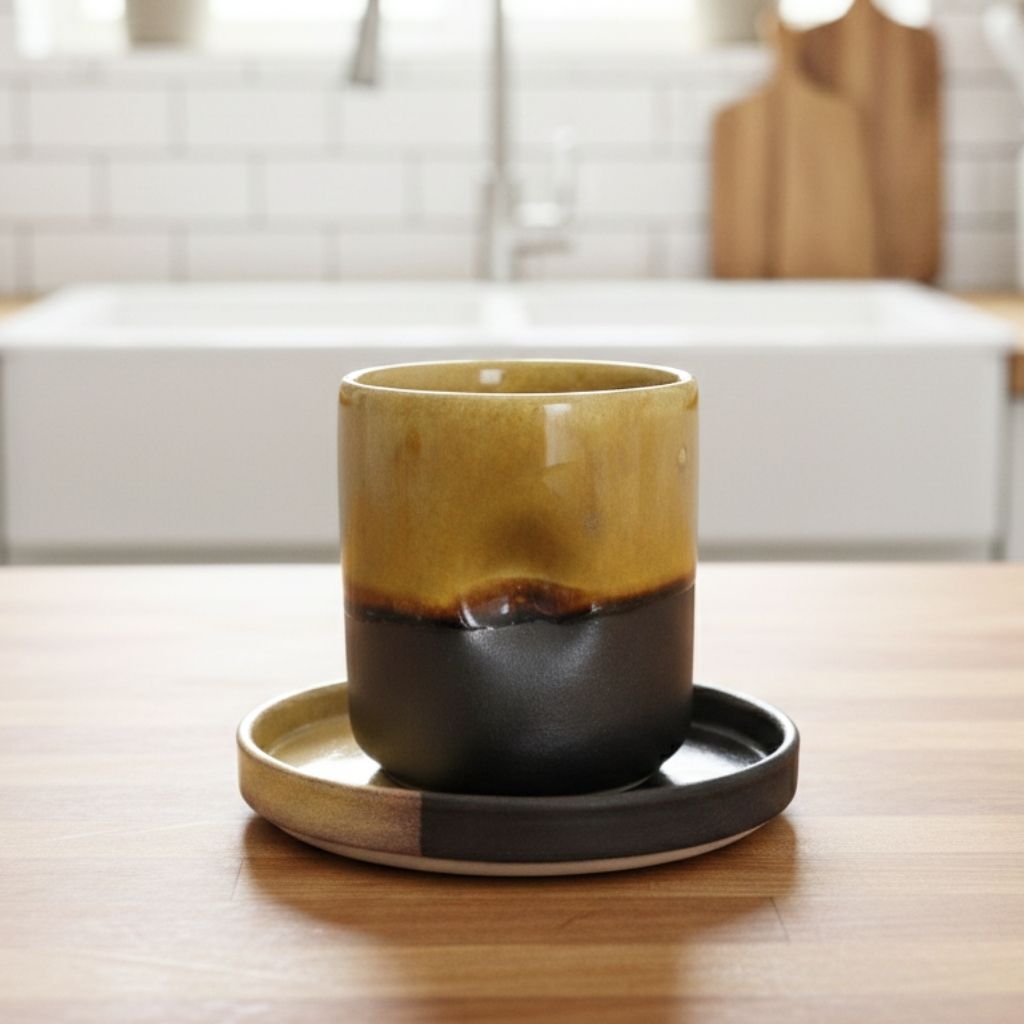 Thumb Print Cortado Kahve Fincanı - Gülsüm Sanat Evi
