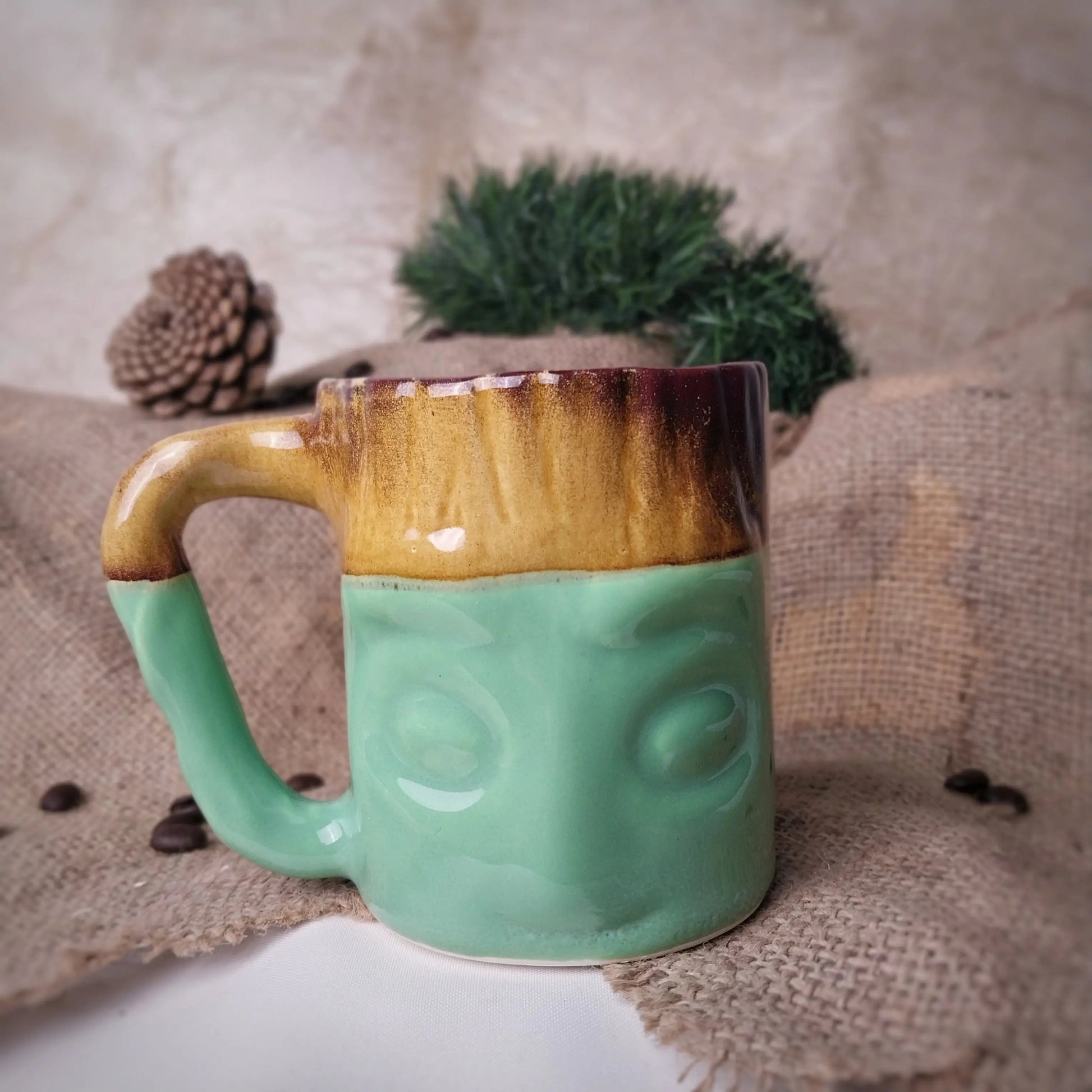 Yeşil Baby Groot Kahve Bardağı - Gülsüm Sanat Evi