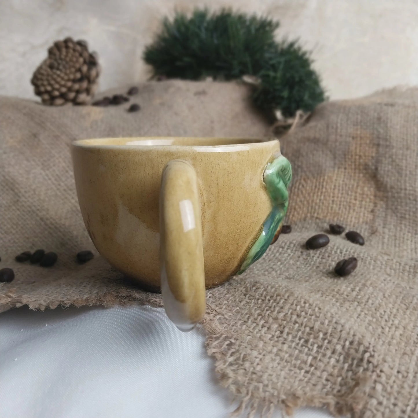 Zeytin Dalı Kahve Bardağı - Gülsüm Sanat Evi